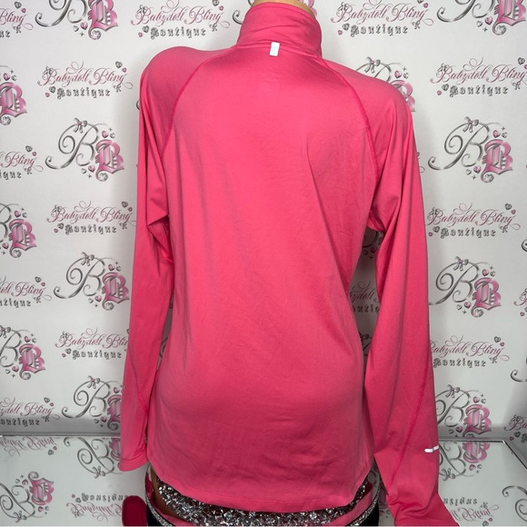 Nike dri fit running sweater pull over hoodie half zip up pink soft buttery y2k - Picture 10 of 16